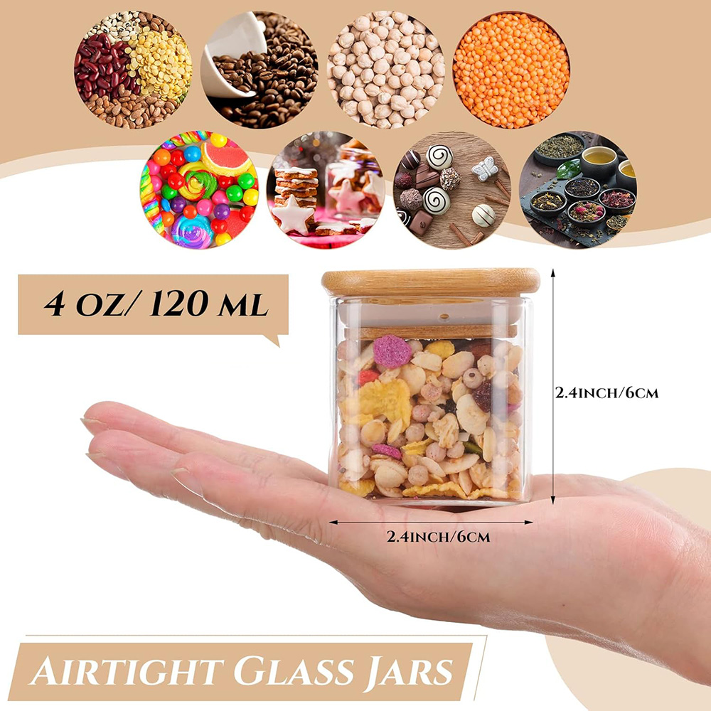 4oz 6Packs Glasgefäße Set mit  – Food Storage Labels Bewertung und Preis