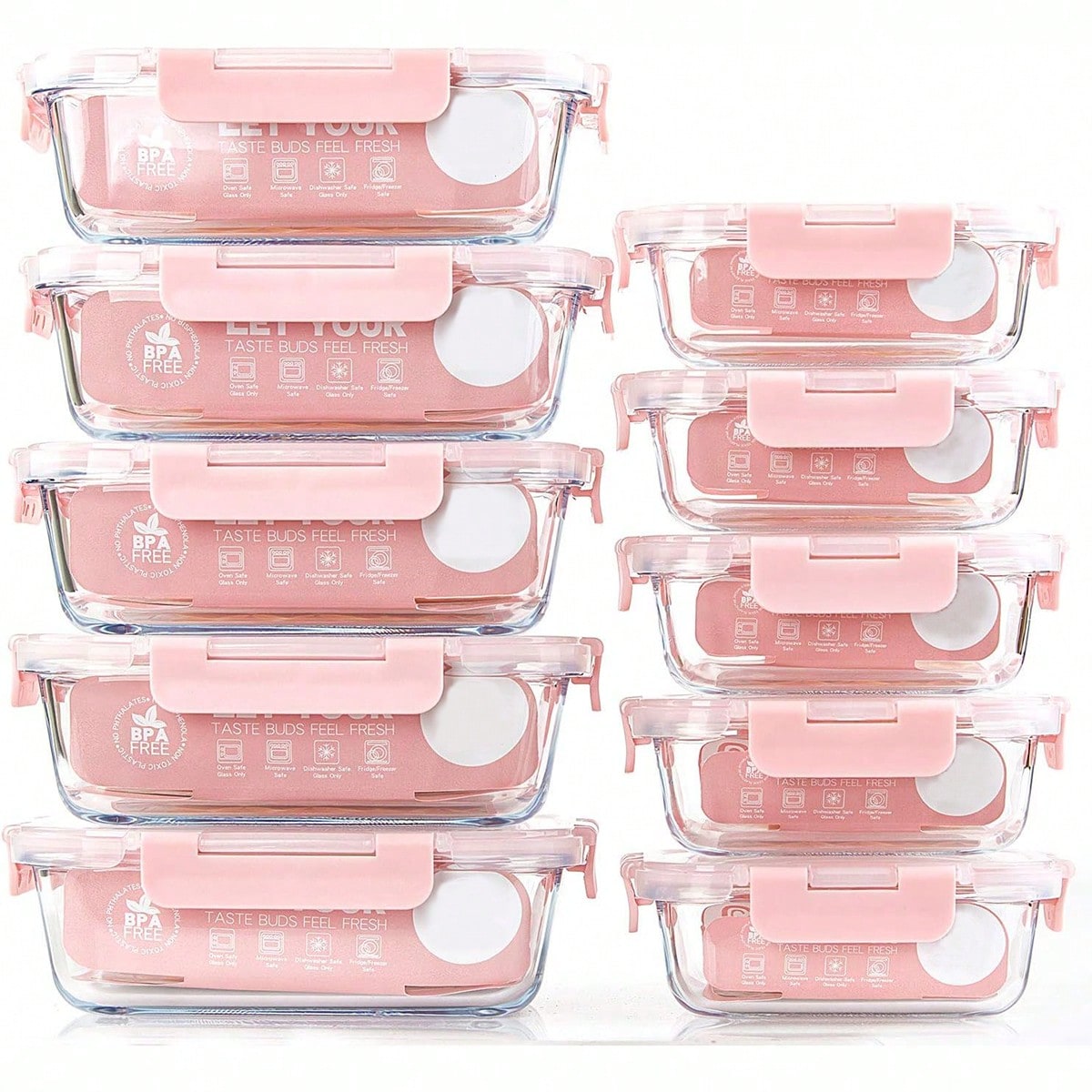 10er-Pack Glas-Mahlzeitbehälte – Food Storage Oven Safe Bewertung und Preis