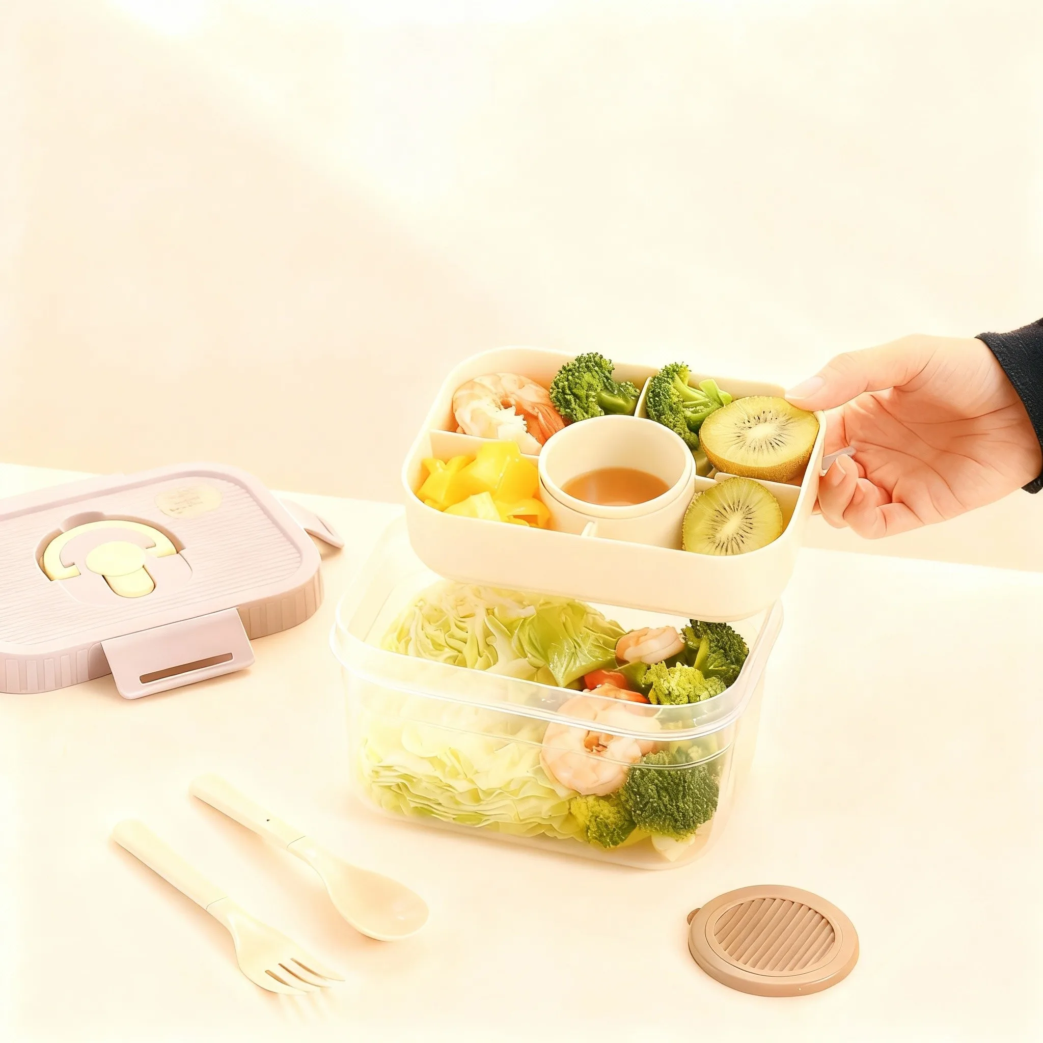 Tragbare, doppelwandige Lunchb – Food Storage Oven Safe Bewertung und Preis