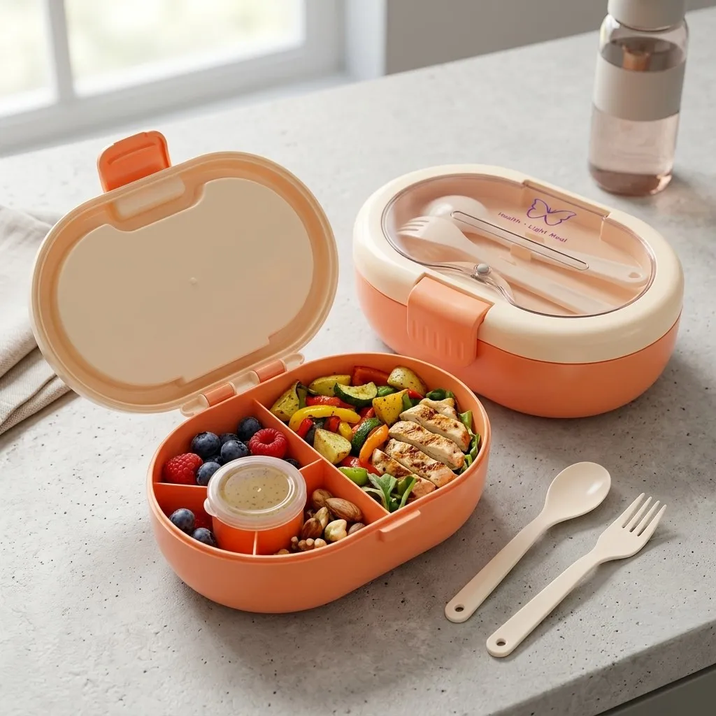 Plastik-Bento-Lunchbox mit Bes – Food Storage With Dividers Bewertung und Preis